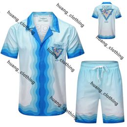 Casablanc Shirt 2024 Designer Shirt Set Masao San Print Mens Casual Shirt Womens Loose Silk Shirt High Quality Tees Hawaiian Set Men Tshirt Size M--3xl Casa Blanca 548