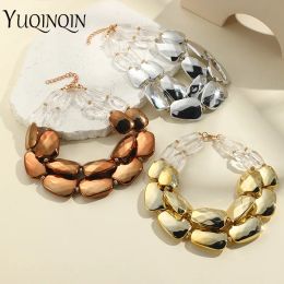 Necklaces Trendy Multilayer Chain Choker Necklaces For Women Fashion Jewelry Short Boutique Colorful Resin Beads Pendant Necklace Gifts