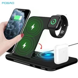 Chargers 20W Fast Charging Stand 4 In 1 Wireless Charger Dock Station For iPhone 15 14 13 12 11 XS Pro Max 8 Apple Watch 8 SE Airpods Pro