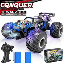 Electric/RC Car Remote Control RC Cars for Boys 25 KM/H Fast Car for Adults RTR 2WD Off Road Monster Truck with LED Lights Radio Toys Gifts Kids T240422