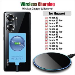 Chargers Qi Wireless Charging for Huawei Honour 10 20 30 50 60 70 80 90 Pro Lite V30 V40 20S 30S Wireless Charger + USB TypeC Receiver