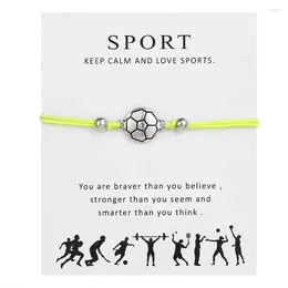 Charm Bracelets Blessing Card Bracelet Infinity Wish Sports Series Charms Jewellery Handmade Adjustable For Women Girl Gift