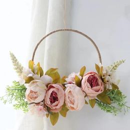 Wedding Flowers Arrival 4 Colours Ivory Purple Poney Bridesmaid Flower Bouquet Hold Garland Demoiselles D Honneur Mariage