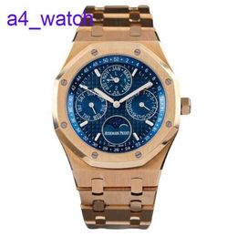 Modern AP Wrist Watch Royal Oak Series 26574BA All Gold Blue Plate Calendar Rare Automatic Mechanical Mens Watch Plate 41mm Timepiece