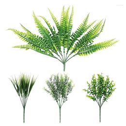 Decorative Flowers Simulation Artificial Plants Greenery Home Garden Wall Pography Props Plastics Vase Decorations