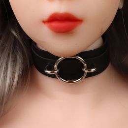 Necklaces UYEE Sexy Punk Rock Gothic Chokers Necklace PU Leather Bondage Cosplay Goth Collar For Women Jewellery Statement Gift Accessories