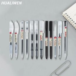 Pens 12pcs/Pack Gel Ink Pen Students Examination Pen Simple Children Writing Press Pen School Office Stationery Supplies