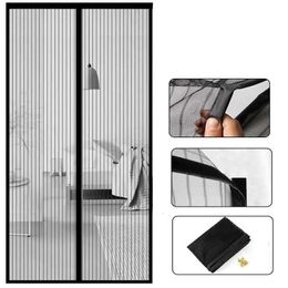 Mosquito Magnetic Screen Door Curtain Net Anti Bug Fly Insect Partition Mesh Summer Indoor Automatic Closing Sheer Curtains 240416