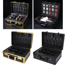 Shears Portable Barber Stylist Travel Metal Case Hair Styling Scissors Combs Tool Box Barber Stylist Lock Case Organiser Holder