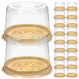 Take Out Containers 20 Pcs Cheesecake Box With Lids Boxes Disposable Plastic Clear Carrier Child