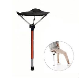 Accessories One Leg Stool Mini Portable Retractable Stool Adjustable Outdoor Furniture Folding Chair Camping Hiking Fishing Line Up