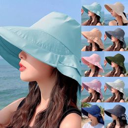 Wide Brim Hats Summer Fedora For Women Adjustable Beach Hat Sun Mens With Cord