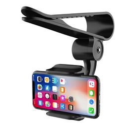 Cell Phone Mounts Holders Universal 360 Rotation Safe Sun Visor Car Phone Holder Car Navigation Holder Clip Instal On Mirror Handle For Mobile Phone Y240423