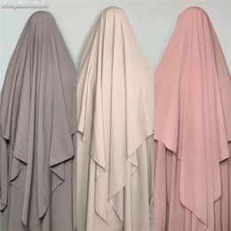 Large Ramadan Eid Stylish Muslim Prayer Headscarf Overhead Full Cover Khimar Hijab Worship Service Niqab Top 1Pcs Headwear 240409