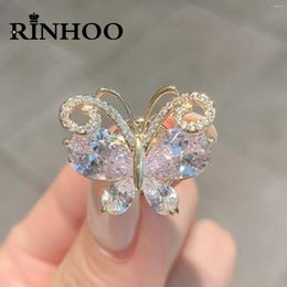 Brooches Rinhoo Sparkling Crystal Butterfly For Women Cute Animal Insect Flower Lapel Pins Jewellery Gift Friends