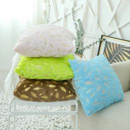 Pillow 2024 Double Sided Velvet Cover Covers Decorative Gilded Pillows Solid Colour Pillowcases For Case Hugs Sofa Elegant