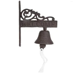 Decorative Figurines Rural Home Decor Wall Mounted Dinner Bell Iron Lovely Manually Shaking Doorbell
