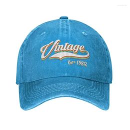 Ball Caps Personalised Cotton Vintage In 1982 Birthday- Baseball Cap Women Men Breathable 41th Years Old Dad Hat Sports