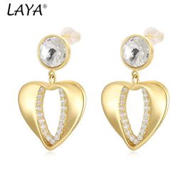 Charm Laya 2024 New Popular Love Hollow Earrings for Women with Simple and High Grade Copper Y240423