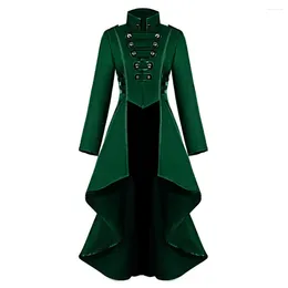 Casual Dresses Retro Mediaeval Steampunk Costumes Gothic Cosplay Women's Tailcoat Jacket Lady Victorian Coat Halloween Party Tuxedo