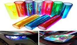 Car Lamp Film Headlight Taillight Stickers Vinyl Decales Sheet Transparent Sticker 3060CM Auto Styling Headlamp Fog Light Multico6594598