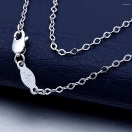 Chains Pure Solid Platinum 950 Women Necklace Lucky O Chain Link Lobster Clasp Stamp Pt950