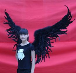Whole adult039s Black Large devil feather wings Party Halloween Event Bar stage performance Cosplay props EMS 2645174