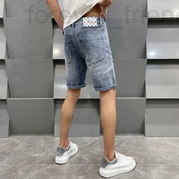 Men's Shorts designer Guangzhou Xintang denim shorts men's 2024 new straight tube trendy casual pentagonal pants live broadcast HEJE