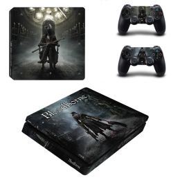 Stickers Game Bloodborne Decal PS4 Slim Skin Sticker For Sony PlayStation 4 Console and 2 Controllers PS4 Slim Skin Sticker Vinyl