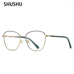 Sunglasses Frames A88 2024 Fashion Women's Metal Square Anti Blue Light Glasses Frame Retro Painted Girl's Prescription Mirror