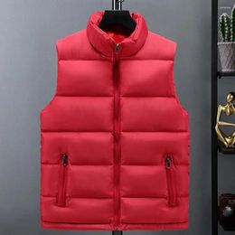 Men's Vests Vest Coat Stand Collar Breathable Windproof Slim Fit Sleeveless Jacket Autumn Winter For Daily Wear