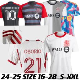 2023 2024 2025 MLS Toronto FC Soccer Jerseys Away KAYE BERNARDESCHI 2024 25 OSORIO INSIGNE MORROW BRADLEY home away 24 25 football men kids shirt (size 16-28 S-XXL)