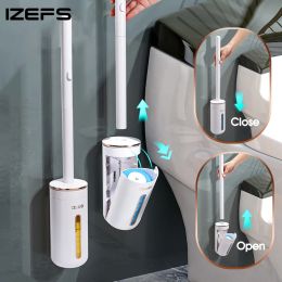 Holders IZEFS Wallmounted Disposable Toilet Brush Home Aromatherapy Toilet Cleaner Bathroom Cleaning Toos WC Bathroom Accessories Set