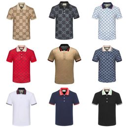 Designer polo shirt mens polo polos t shirt brand clothes Luxury Polo man Casual Polo Fashion Snake Bee Print Embroidery tshirt High Street Mens Polos