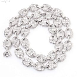 Hip-Pop youth force Jewellery 22K White Chunky Gold Cuban Chain necklaces