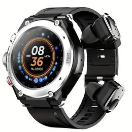 Multifunctional Sports Smartwatch with Bluetooth Headset and MP3 Player - Waterproof, Pedometer, Call and Message Reminder - Perfect Valentine's Day Gift for Men