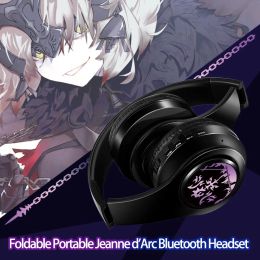 Bags Anime Fate/grand Order Fgo Jeanne D'arc Cool Wireless Bluetooth Headset Head Mounted Plug in Card Mobile Phone Headphones