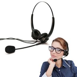 Wallets Usb Noise Reduction Headset with Microphone Gooseneck Mic Call Centre Office Pc Computer on Ear Wired Headphones