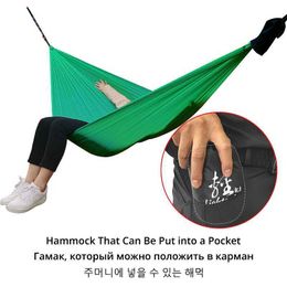 Camp Furniture Hammock Ultra light 380T (20D) New Parachute Nylon Lightweight and compact easy to carry Y240423