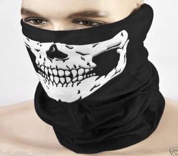 New Skeleton Veil Outdoor Motorcycle Bicycle Multi Headwear Hat Scarf Half Face Mask Cap Neck Ghost Scarf Halloween Mask8988633