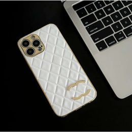 Designer Phone Case Sewn Leather Lens Protection For Iphone 14 Pro Max Plus 13 12 11 Luxury C Phonecases Shockproof Cover Shell 4 Styl