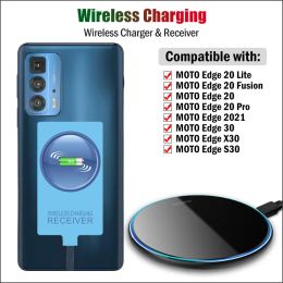 Chargers Qi Wireless Charger & TypeC Receiver for Motorola MOTO Edge X30 S30 30 20 Pro Lite Wireless Charging Adapter USB C Connector