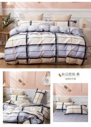 sets Hui100 Spring and Summer Thickened Brushed Fourpiece Bed Sheet Quilt Cover Home Textile Bedding