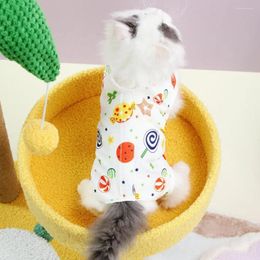 Cat Costumes Cute Pattern Clothing Cartoon Suit Neutering For Female Cats Small Dogs Weaning