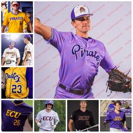 Custom East Carolina Pirates Baseball Jersey Ryley Johnson Dixon Williams Jacob Starling Joey Berini Trey Yesavage Zach Root Wyatt Lunsford-Shenkman Jerseys