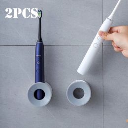 Heads 2pcs Toothbrush Holder Electric Toothbrush Holder Wall SelfAdhesive WallMounted Hook Storage Bathroom Accessories Organisation