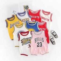 One-Pieces Newborn Baby Clothes Short Sleeve Girl Boy Clothing Sport Style Basketball Star Cotton Rompers Bebe Costumes White