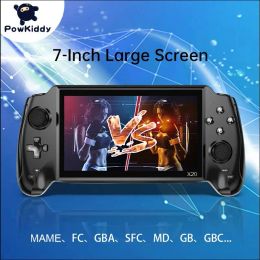 Consoles 2023 New POWKIDDY X20 7.0 Inch HD Screen Console Bulitin 3000 Game Original Portable Retro Handheld Video Game Creative Gift