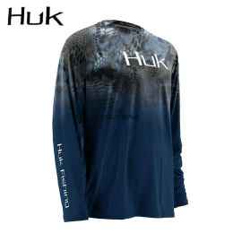 Accessories HUK Tops Wear Fishing Clothing Men's Vented Long Sleeve Uv Protection Sweatshirt Breathable Tops Summer Fishing Shirts Camisa