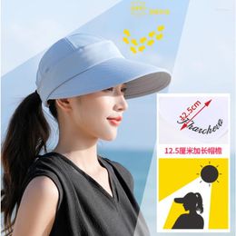 Visors Summer Sunshade UV Protection Sun Hat Womens Ladies Wide Brim Foldable Beach Visor Sporting Baseball Cap Hats